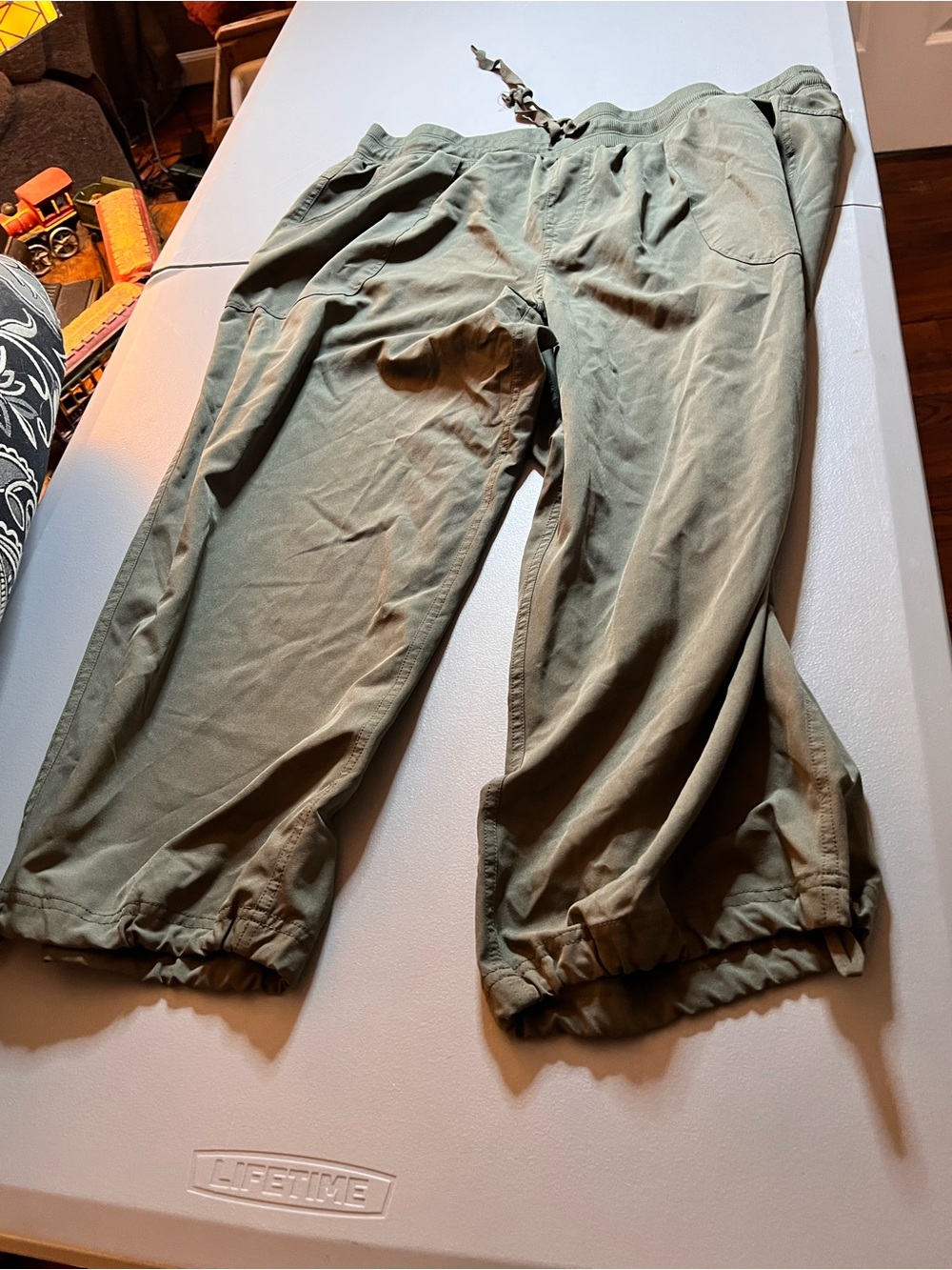RBX Olive Green Cargo Jogger Pants